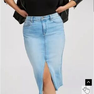 Universal Thread Blue Midi Pencil Skirt with Slit